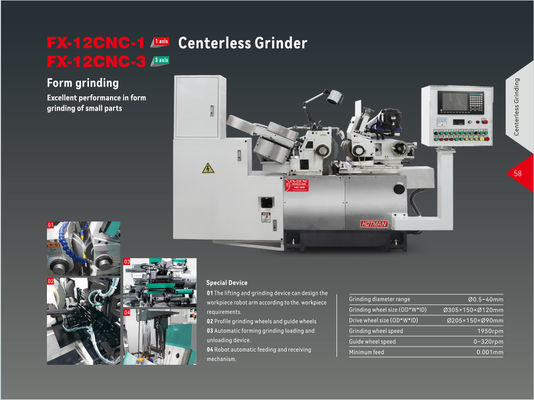 1950RPM গ্রাইন্ডিং হুইল স্পিড যথার্থ গ্রাইন্ডিং জন্য স্বয়ংক্রিয় Centerless গ্রাইন্ডিং মেশিন